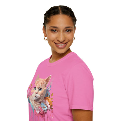 Cat Shirt Unisex Kitten Tee Softstyle Gildan 64000 Cotton Tee
