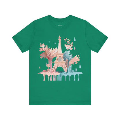 Natural Cotton Tee Shirt - Beautiful Places Collection - Paris Printify