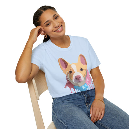 Dog Shirt Unisex Animal Print Tee Cotton T Shirt For Pet Lovers