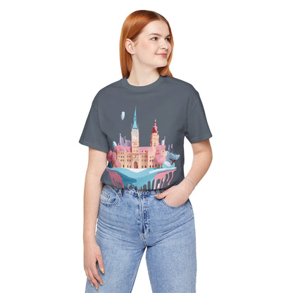 Natural Cotton Tee Shirt - Beautiful Places Collection - Prague Printify