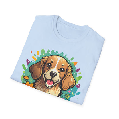 Dog Lover Unisex Animal Print T Shirt Cotton Tee Gildan Softstyle 64000