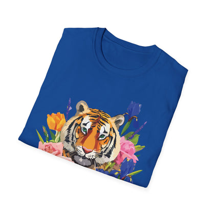 Tiger Shirt Unisex Animal Tee Gildan Softstyle 64000 100 Percent Cotton