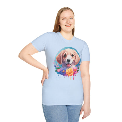 Unisex Dog Shirt Animal Tee Gildan Softstyle 64000 100 Percent Cotton