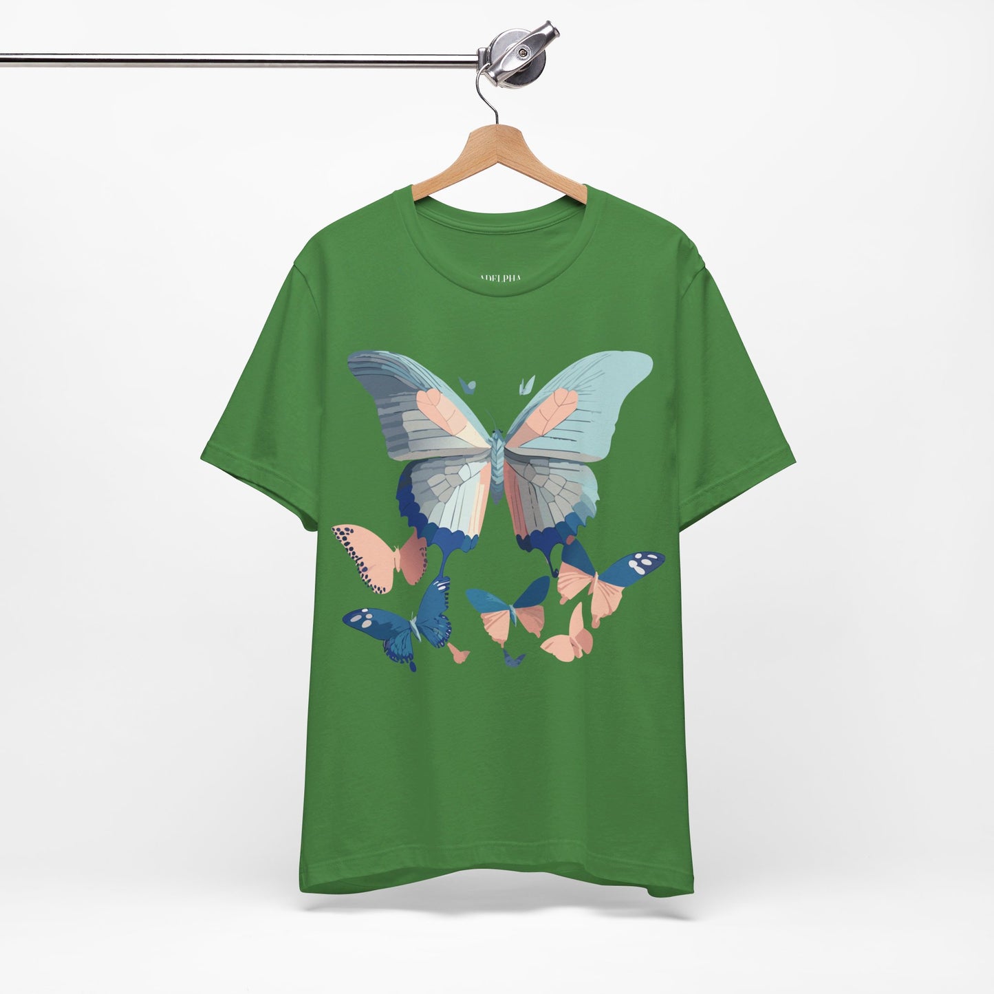 T-Shirt aus natürlicher Baumwolle mit Schmetterling