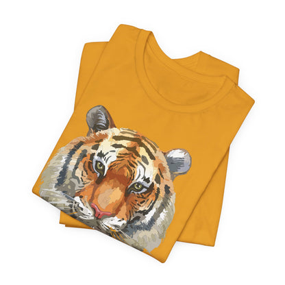 Wild Tiger Face Graphic T-Shirt Unisex Cotton Animal Design Wildlife Tee 1