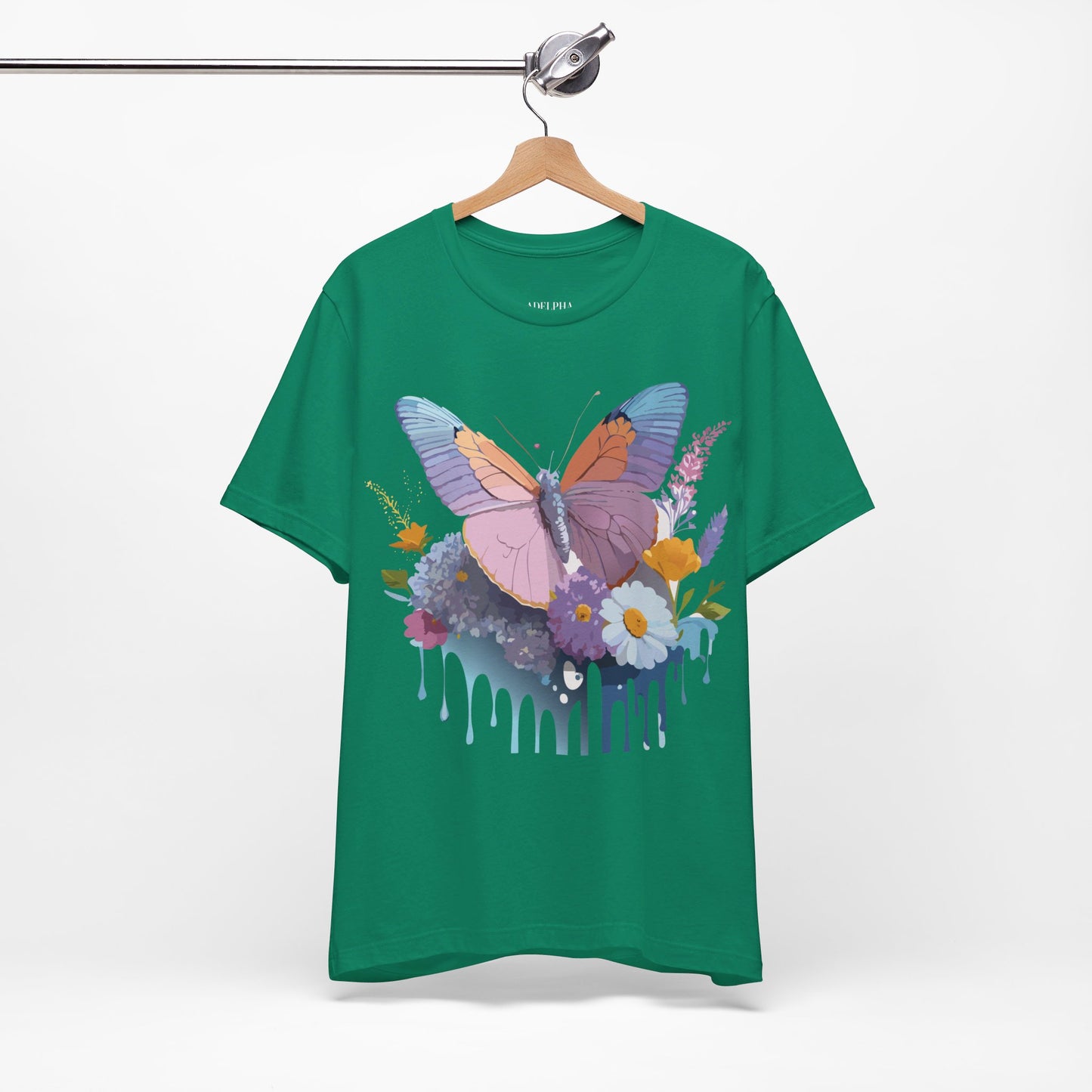 T-shirt en coton naturel avec papillon