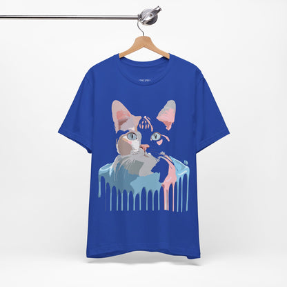 Natural Cotton Tee Shirt with Cat Printify