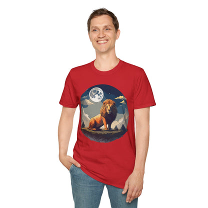 Lion Shirt Unisex Animal Tee Softstyle 64000 100 Percent Ring-Spun Cotton