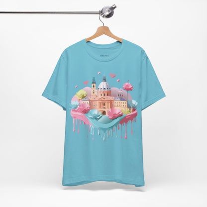Natural Cotton Tee Shirt - Beautiful Places Collection - Prague Printify