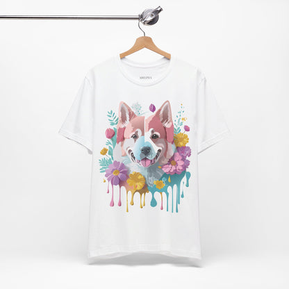 Natural Cotton Tee Shirt with Dog Printify