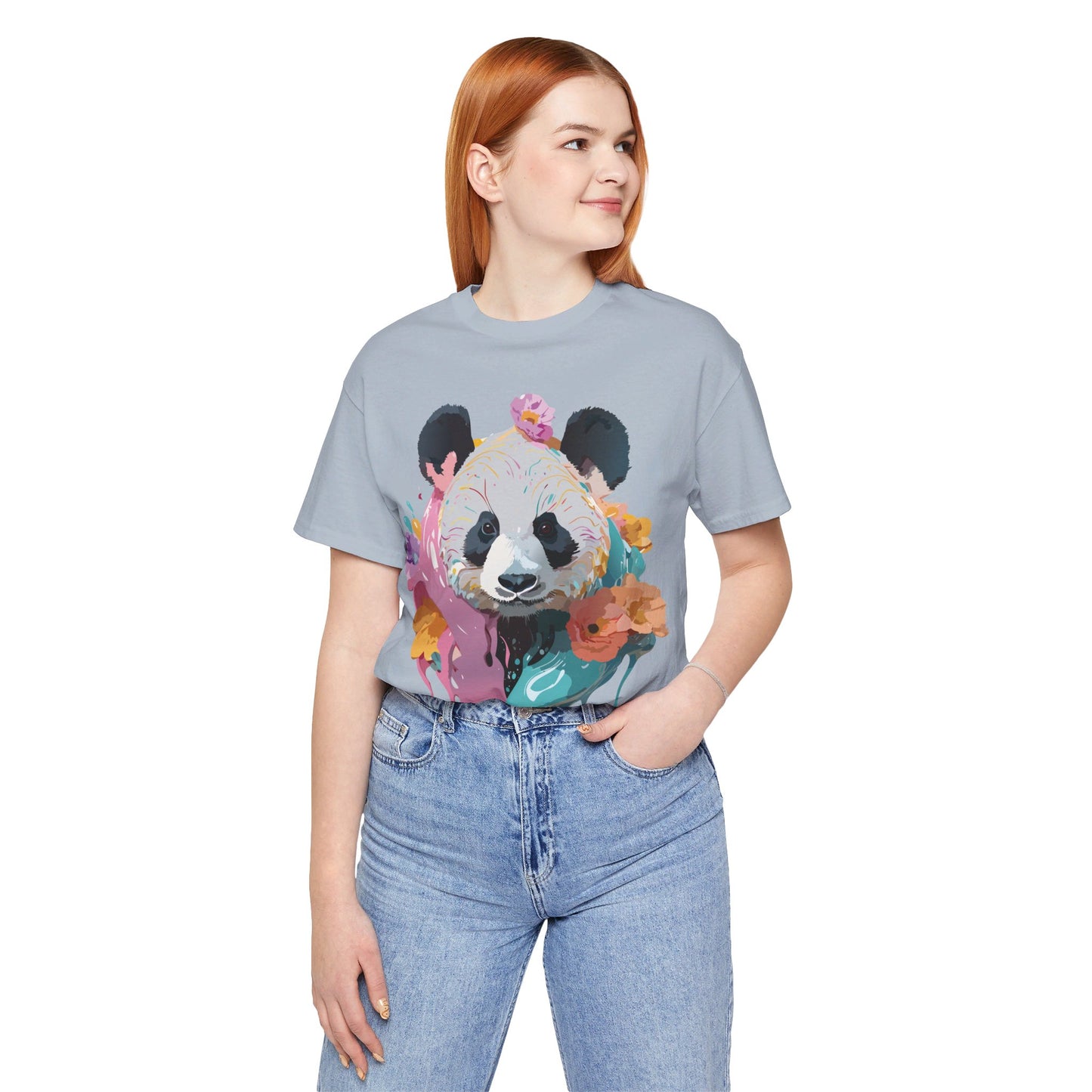 T-shirt en coton naturel avec panda