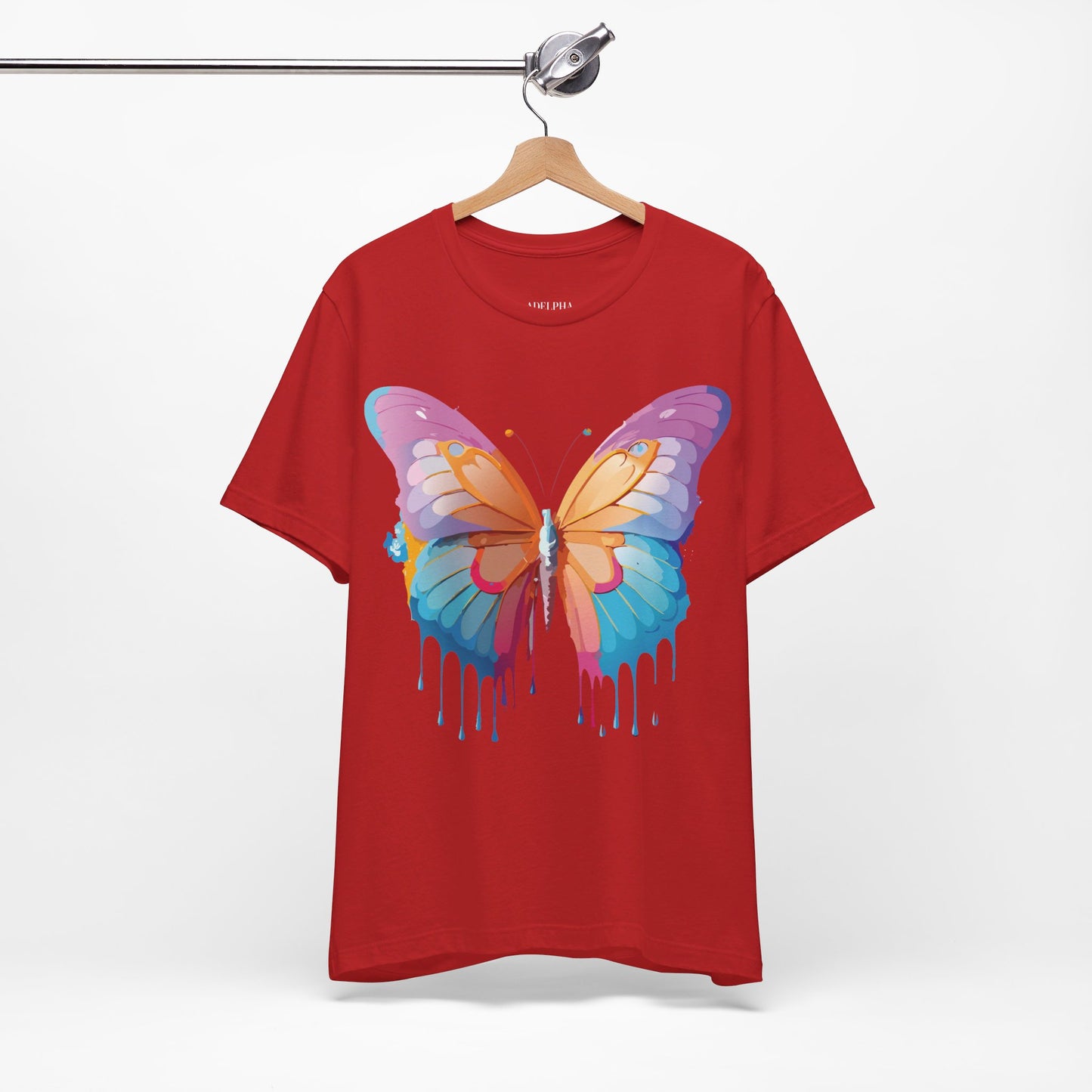 T-shirt en coton naturel avec papillon