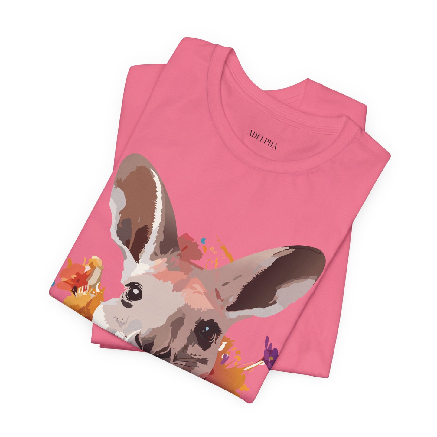 Natural Cotton Tee Shirt with Kangaroo