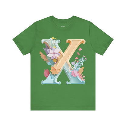 Natural Cotton Tee Shirt - Letters Collection - X Printify