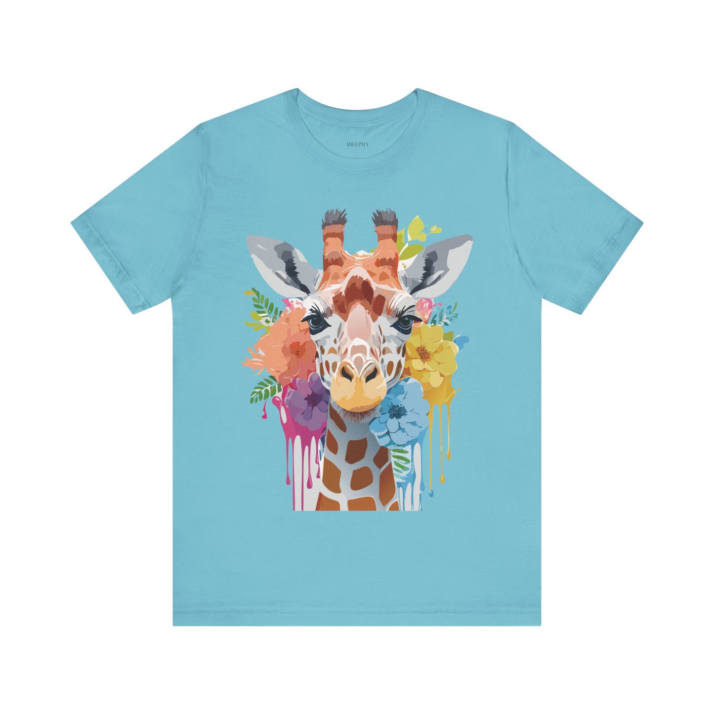 Natural Cotton Tee Shirt with Giraffe