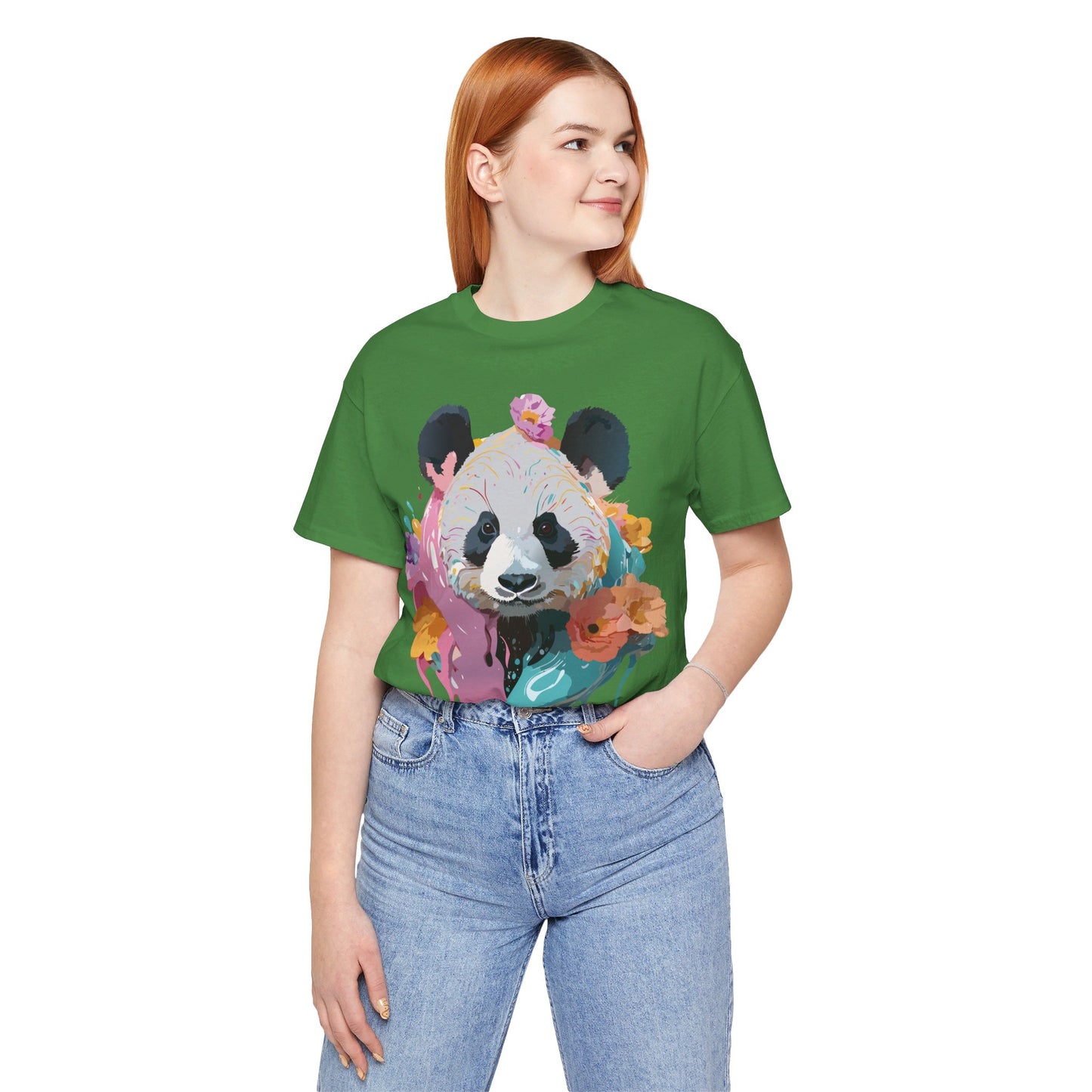 T-shirt en coton naturel avec panda