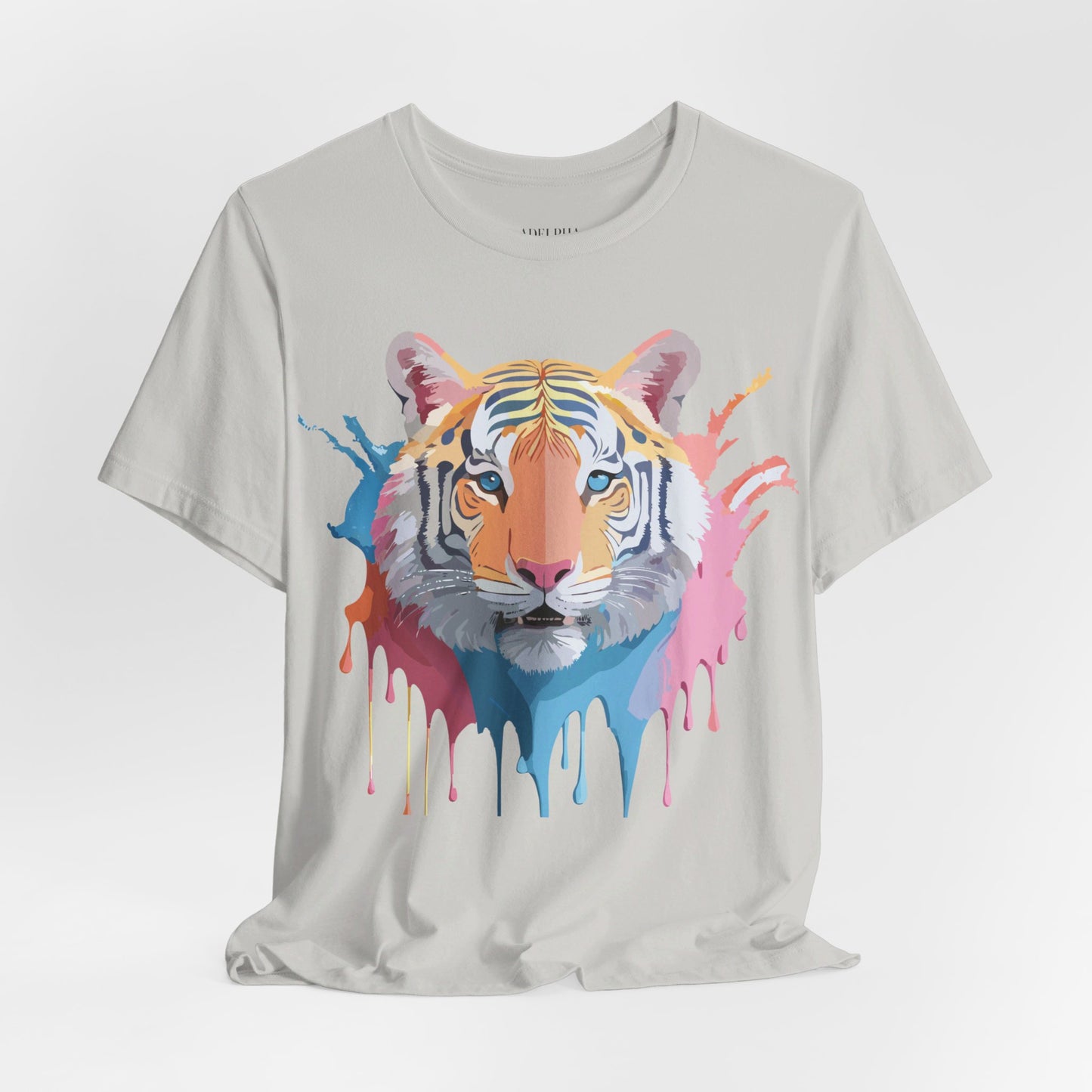 Natural Cotton Tee Shirt with Tiger