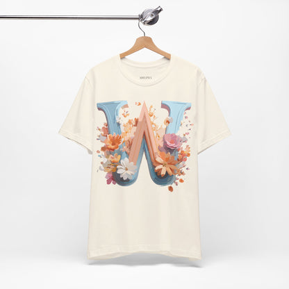 Natural Cotton Tee Shirt - Letters Collection - W Printify