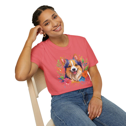 Dog Shirt Unisex Animal Tee Softstyle Gildan 64000 Cotton Tee