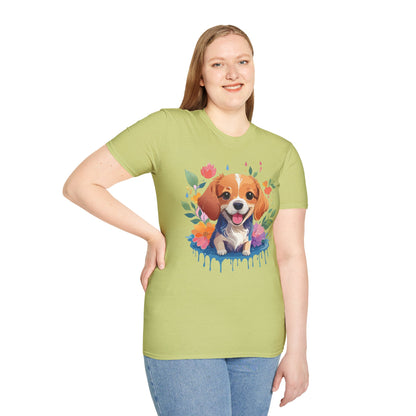 Dog Shirt Animal Print Tee Unisex Gildan Softstyle 64000 Cotton Tee