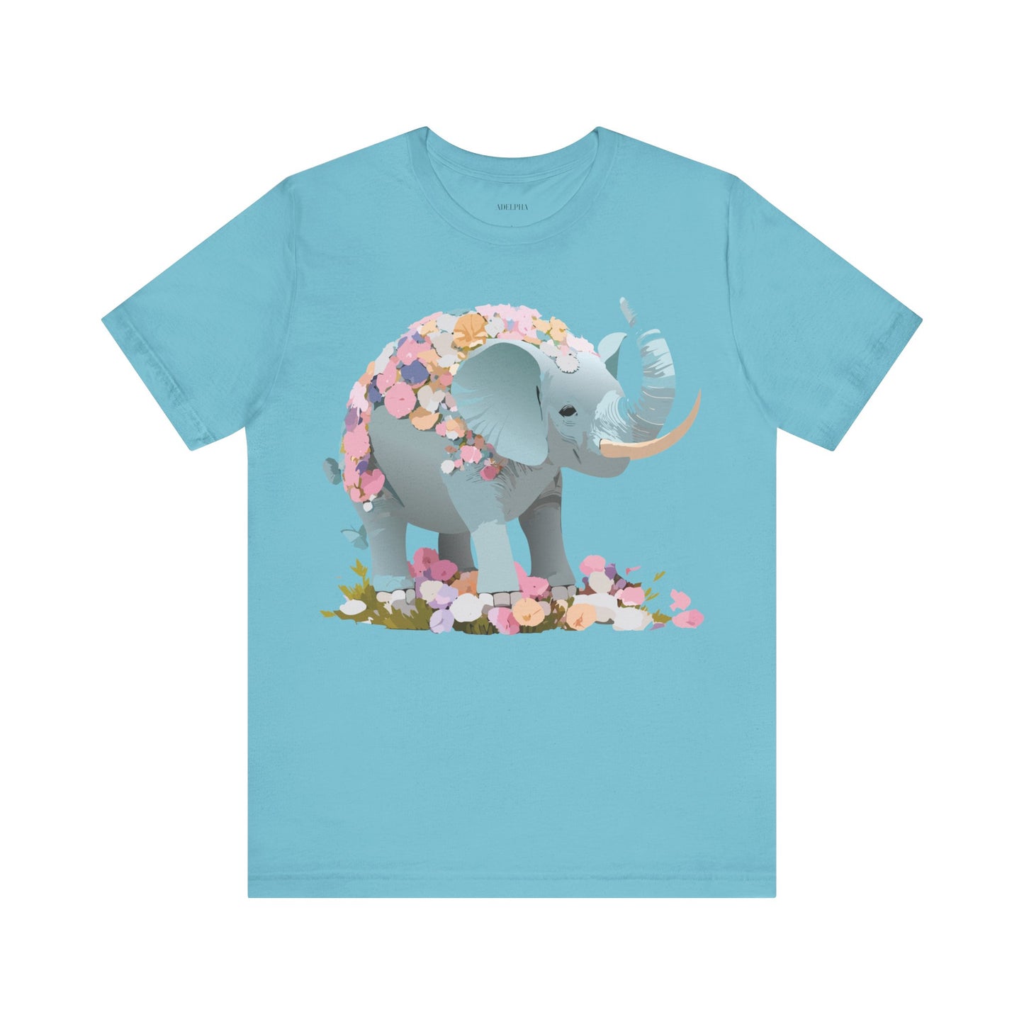 T-Shirt aus natürlicher Baumwolle mit Elefant