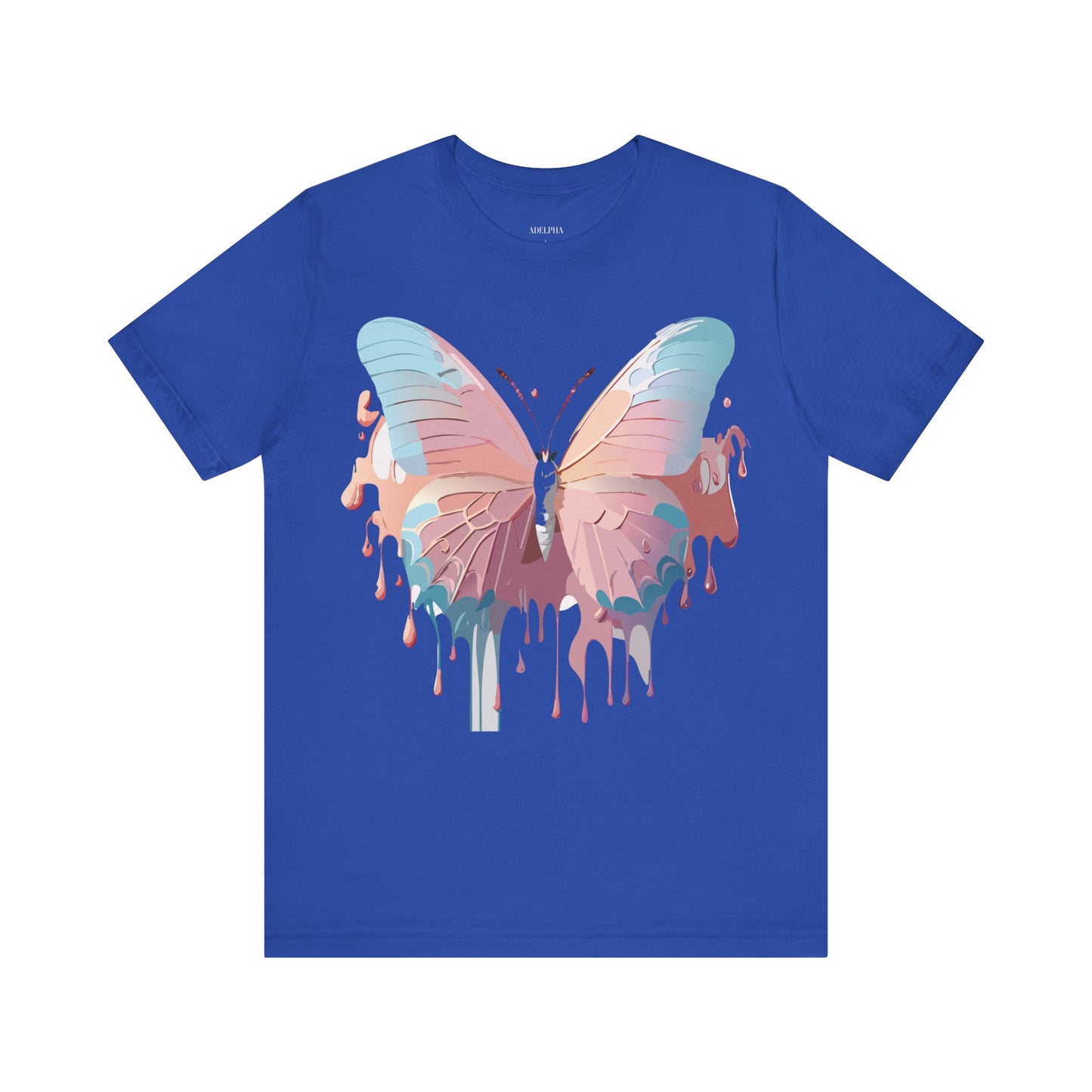 Natural Cotton Tee Shirt with Butterfly