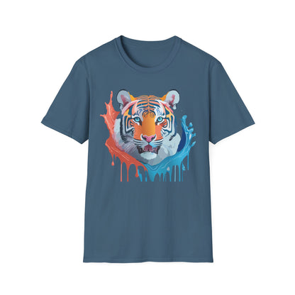Unisex Tiger Tee Gildan Softstyle Animal Print Shirt Ring Spun Cotton