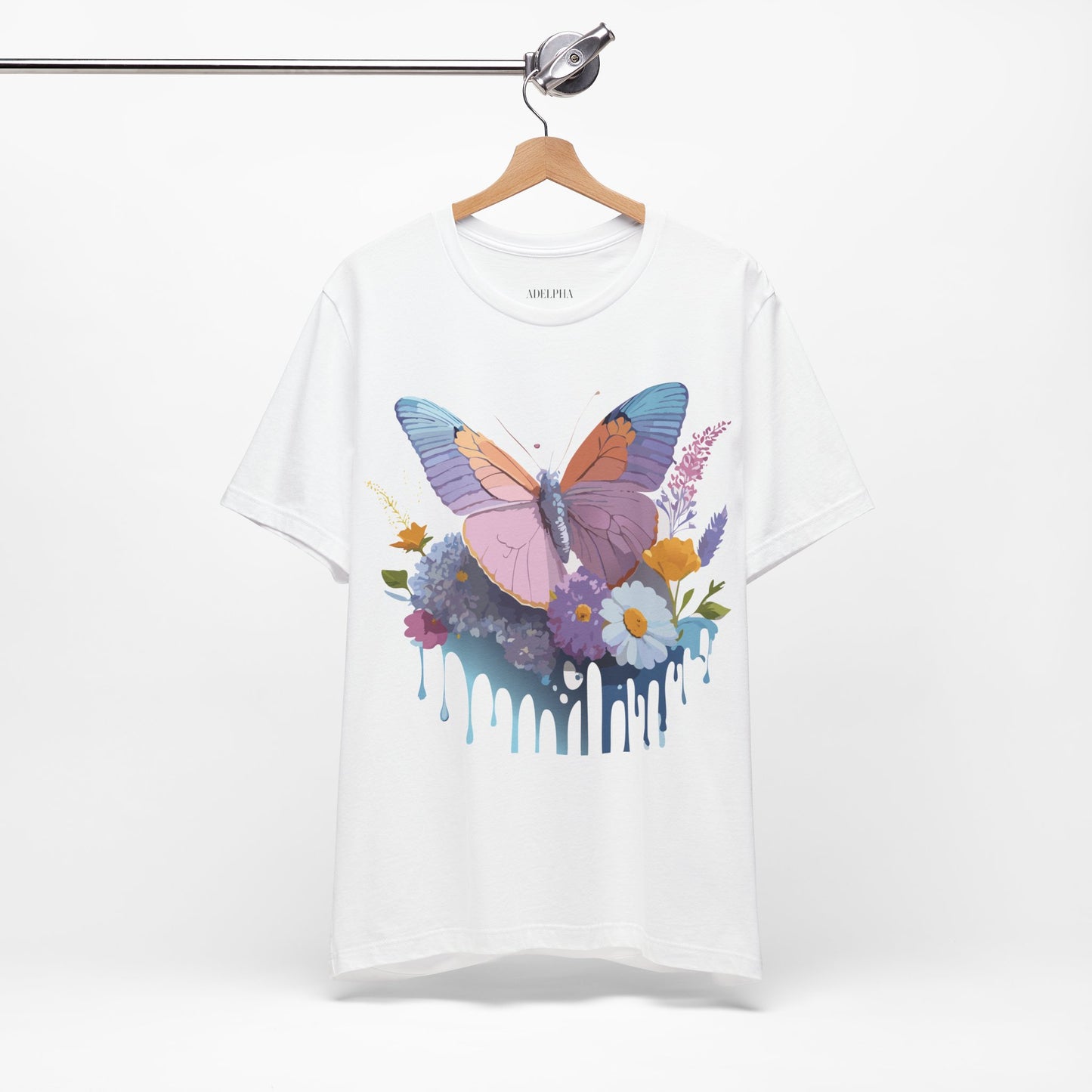 T-Shirt aus natürlicher Baumwolle mit Schmetterling