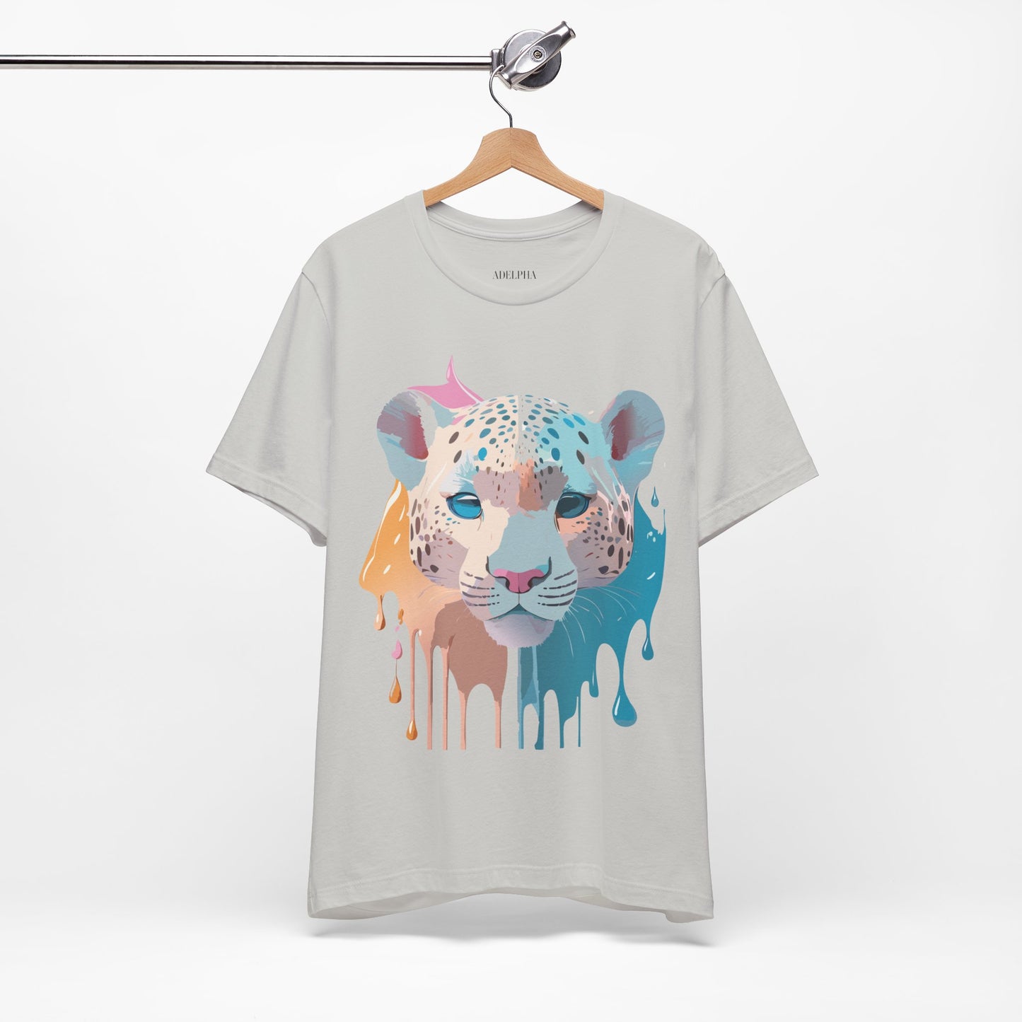 Natural Cotton Tee Shirt with Cheetah