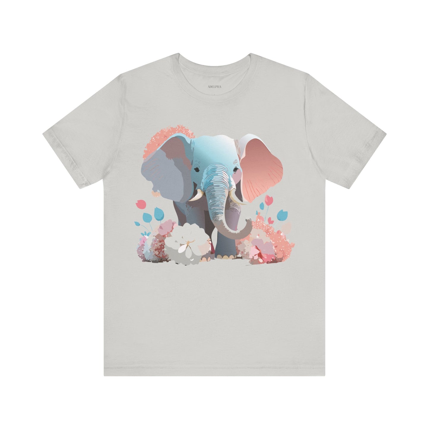 T-shirt en coton naturel avec motif éléphant