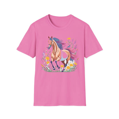Horse Shirt Unisex Softstyle 64000 Cotton Tee Gildan 100 Percent Ring Spun