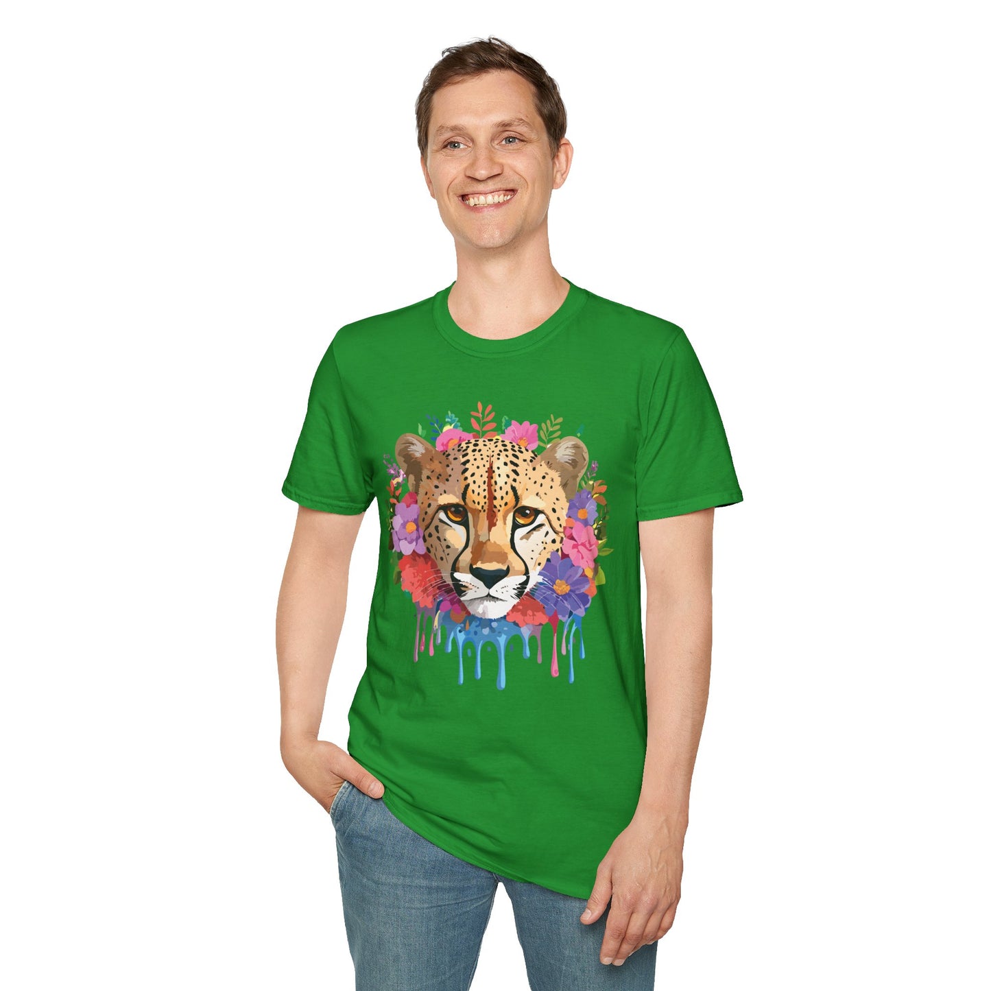 Cheetah Shirt, Shirt with Cheetah, Cheetah Tee, Shirt with Animals