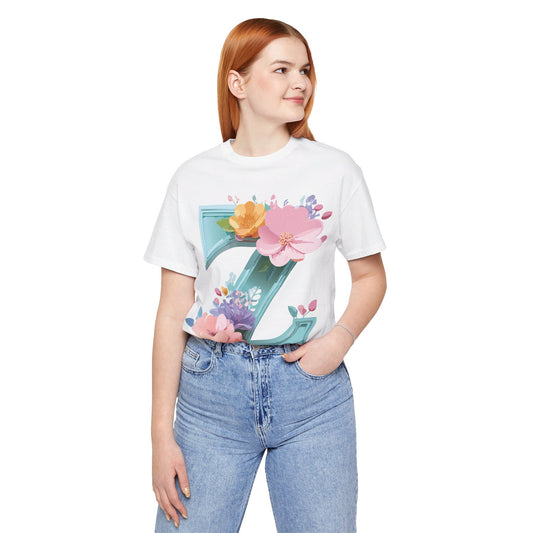 Natural Cotton Tee Shirt - Letters Collection - Z Printify