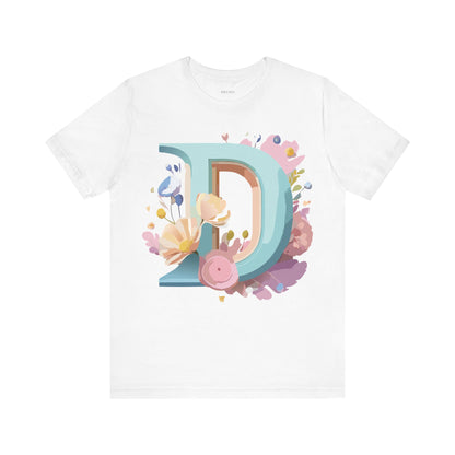 Natural Cotton Tee Shirt - Letters Collection - D Printify