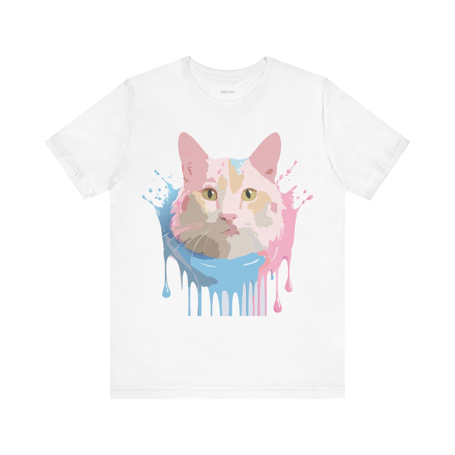 Natural Cotton Tee Shirt with Cat