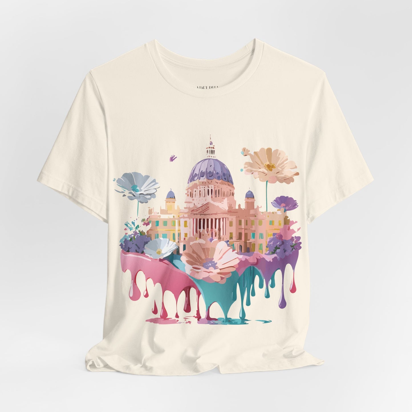 Natural Cotton Tee Shirt - Beautiful Places Collection - Madrid