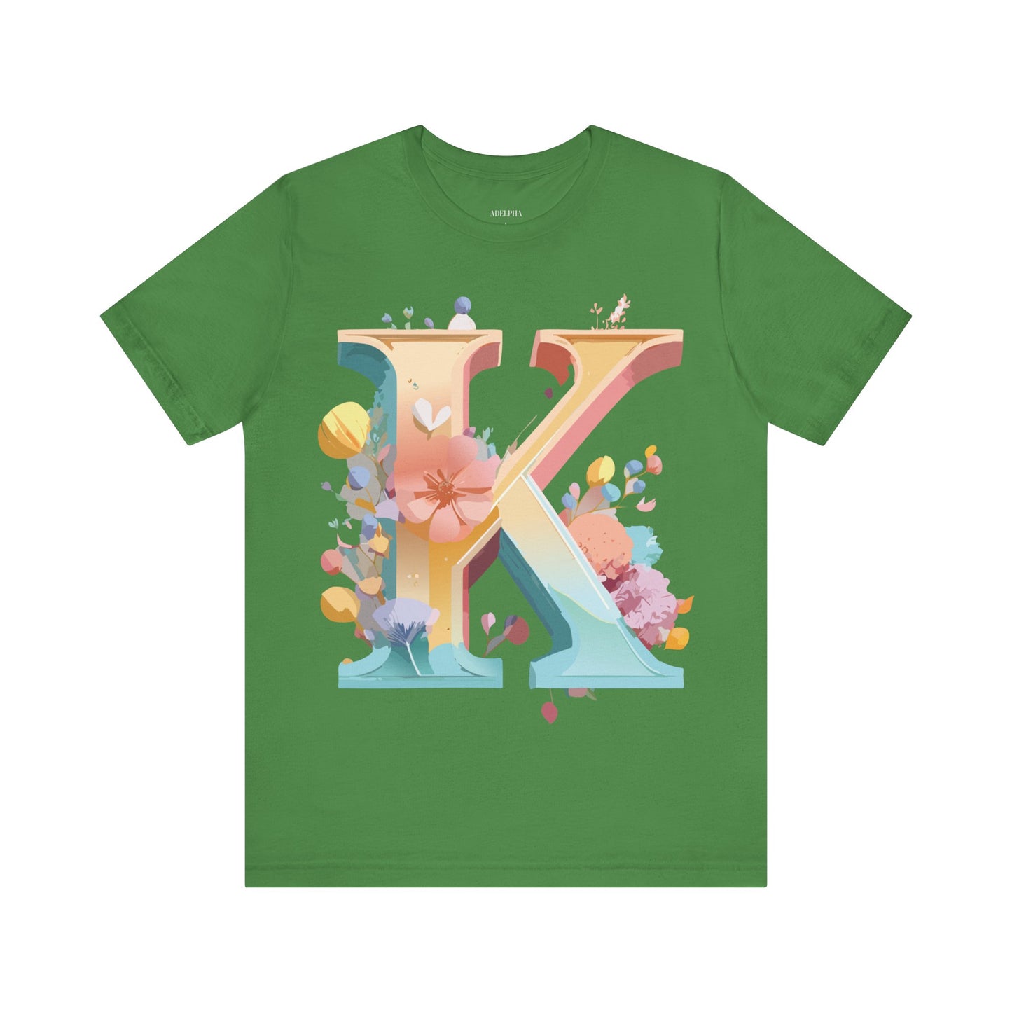 Natural Cotton Tee Shirt - Letters Collection - K