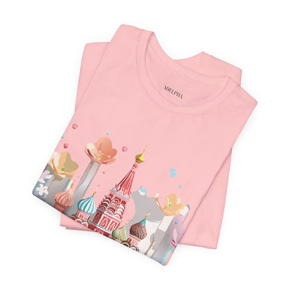 Natural Cotton Tee Shirt - Beautiful Places Collection - Moscow Printify