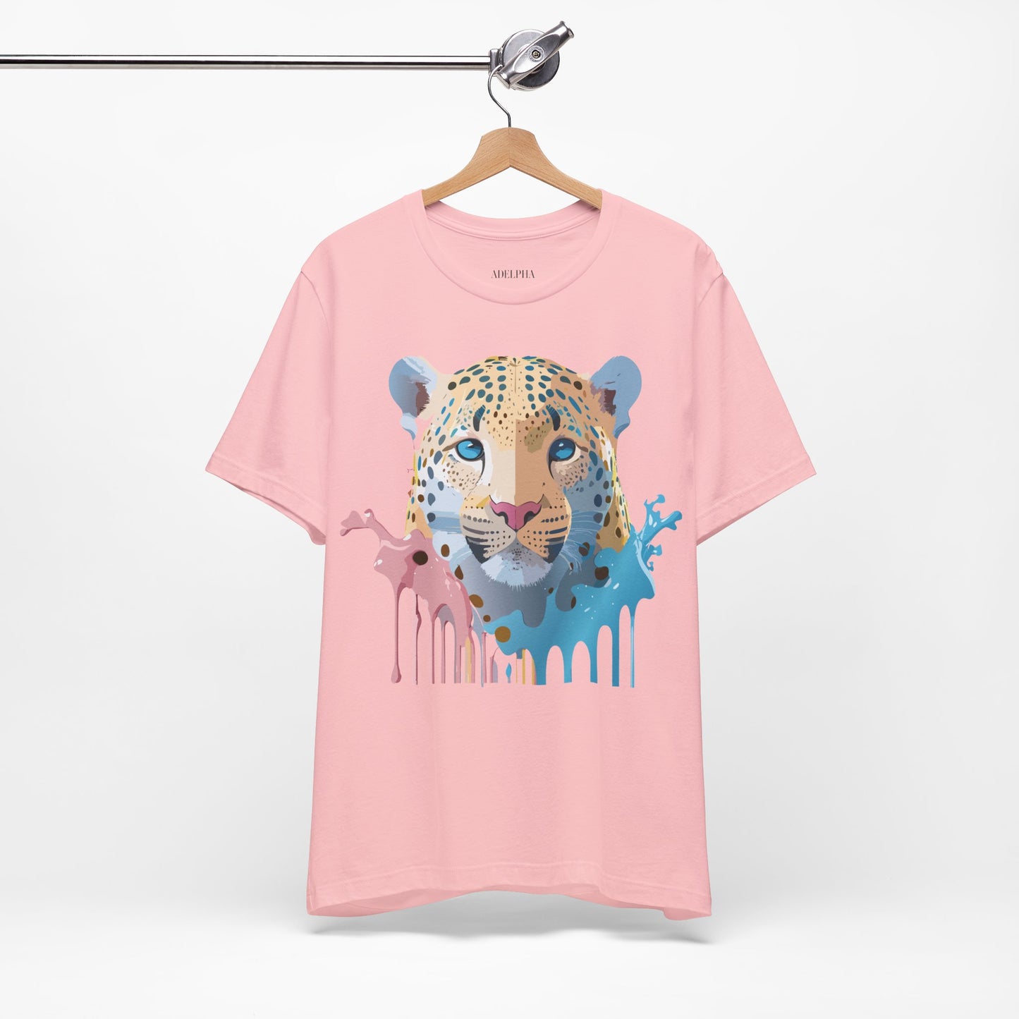 Natural Cotton Tee Shirt with Cheetah