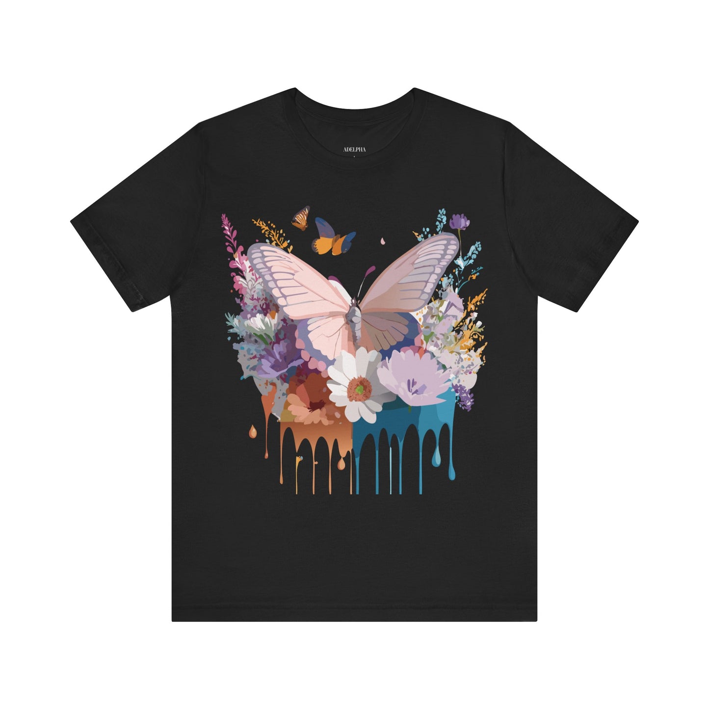 T-Shirt aus natürlicher Baumwolle mit Schmetterling