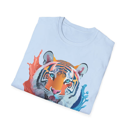 Unisex Tiger Tee Gildan Softstyle Animal Print Shirt Ring Spun Cotton