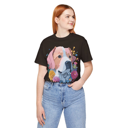 Natural Cotton Tee Shirt with Dog Printify