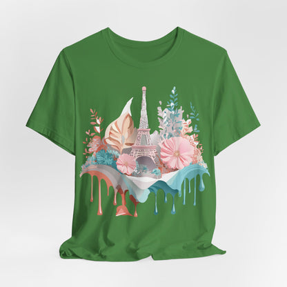 Natural Cotton Tee Shirt - Beautiful Places Collection - Paris Printify