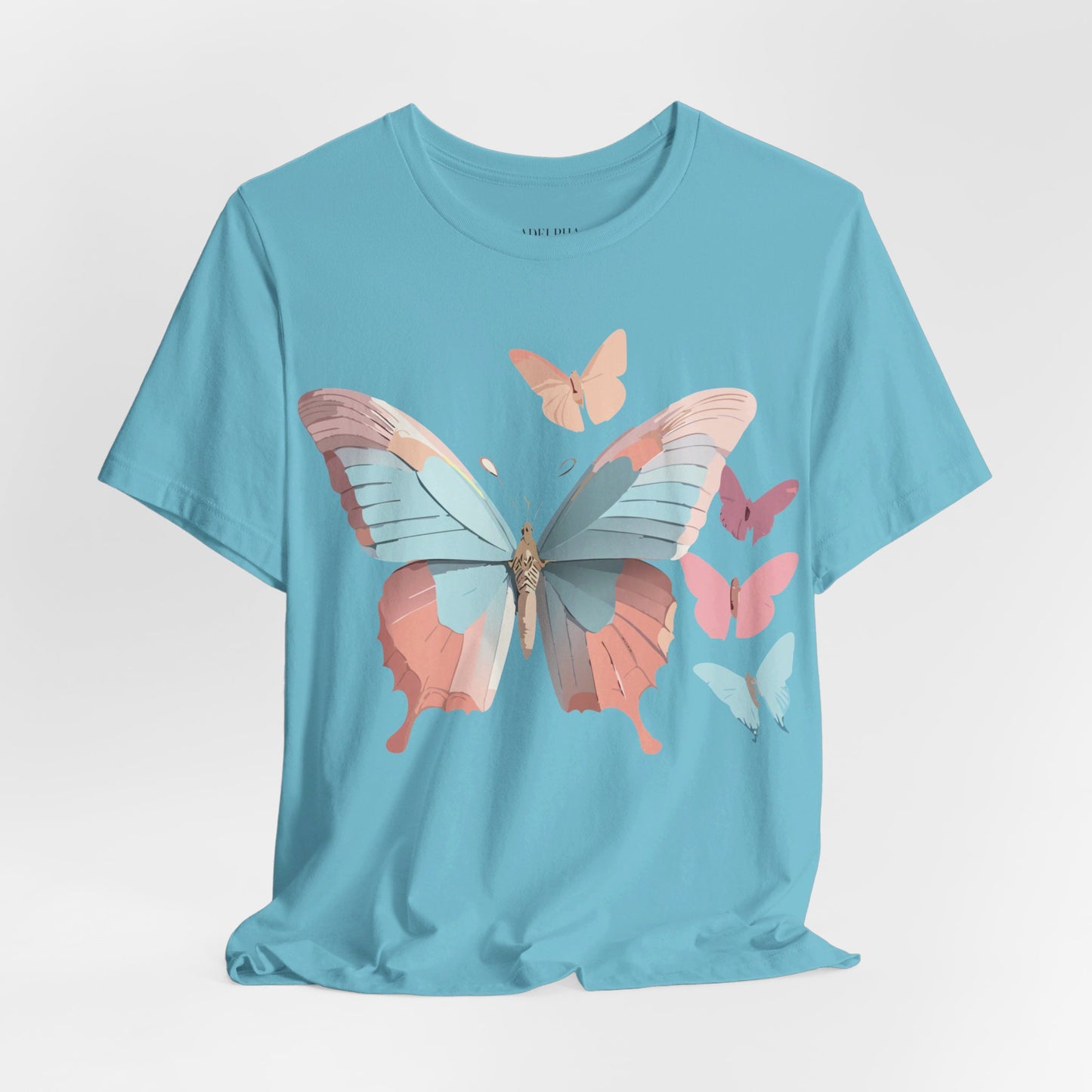 T-Shirt aus natürlicher Baumwolle mit Schmetterling