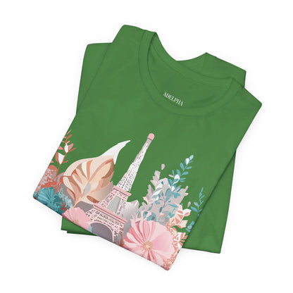 Natural Cotton Tee Shirt - Beautiful Places Collection - Paris Printify