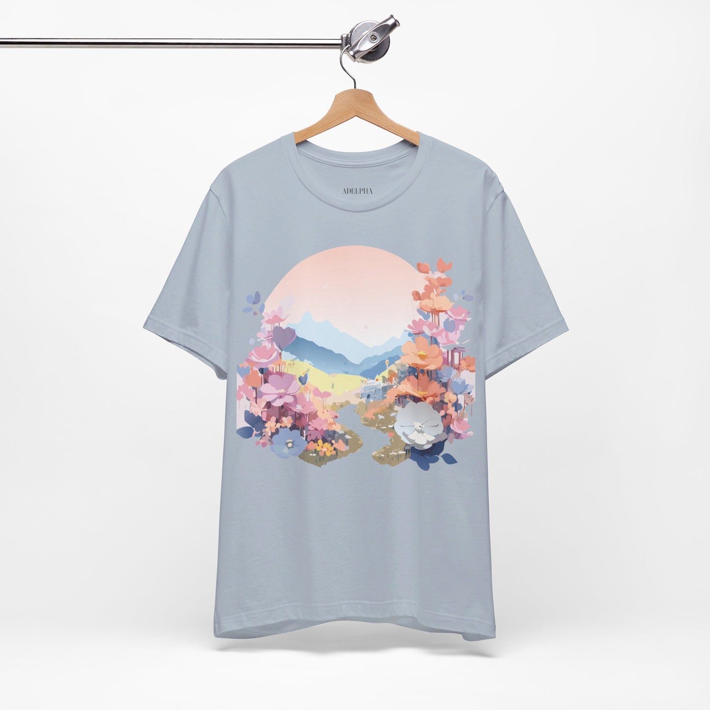 T-Shirt aus natürlicher Baumwolle mit Blumen