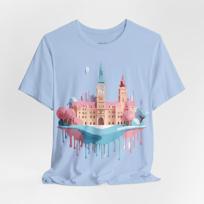 Natural Cotton Tee Shirt - Beautiful Places Collection - Prague Printify