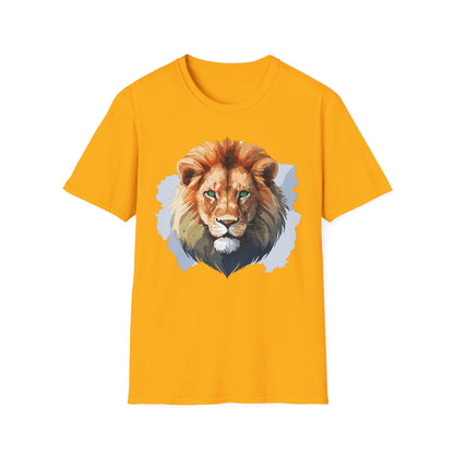 Lion Shirt Unisex Animal Tee Softstyle Gildan 64000 100 Percent Ring Spun Cotton