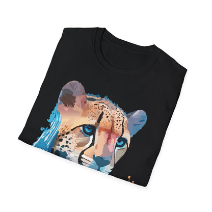 Cheetah Shirt Unisex Tee Softstyle Gildan 64000 100 Percent Ring Spun Cotton
