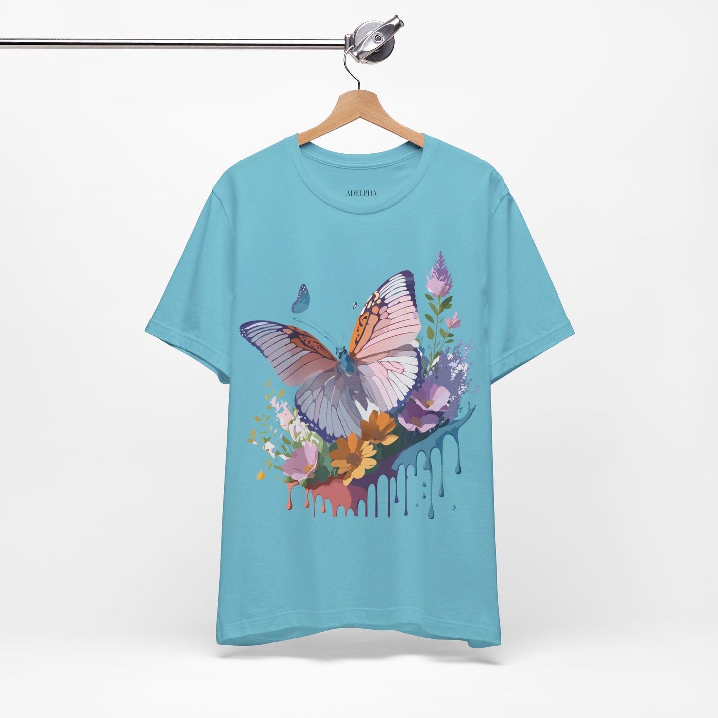 T-shirt en coton naturel avec papillon